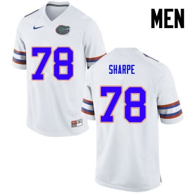 Men's Florida Gators #78 David Sharpe NCAA Nike White Authentic Stitched College Football Jersey IKJ2562CP